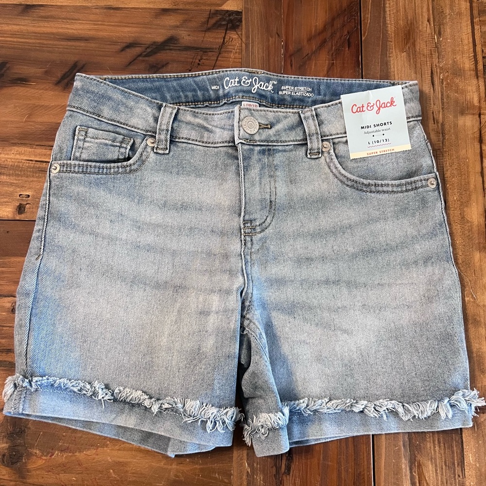 Cat and jack midi shorts with adjustable waist. New with tags